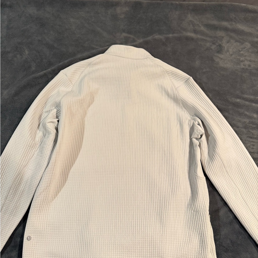 lululemon athletica Men's White Zip-Up Sweater - Picture 2 of 2